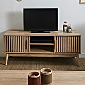 Home Deco Factory Klaus Mueble para TV (L x An x Al: 40 x 117 x 48 cm, Marrón, Diseño acanalado) | BAUHAUS