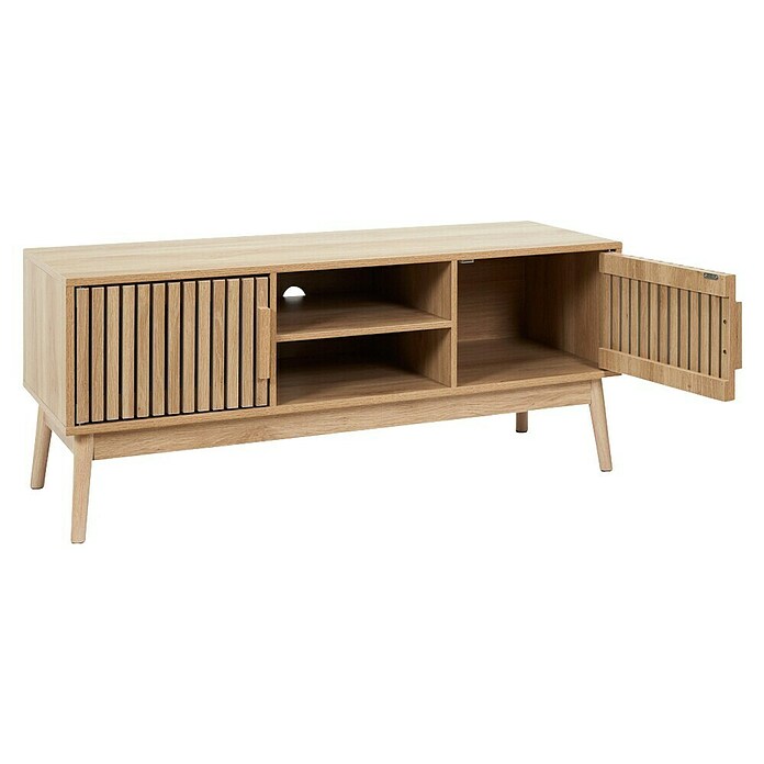 Home Deco Factory Klaus Conjunto mueble de salón (3 pzs., Marrón, Diseño acanalado) | BAUHAUS