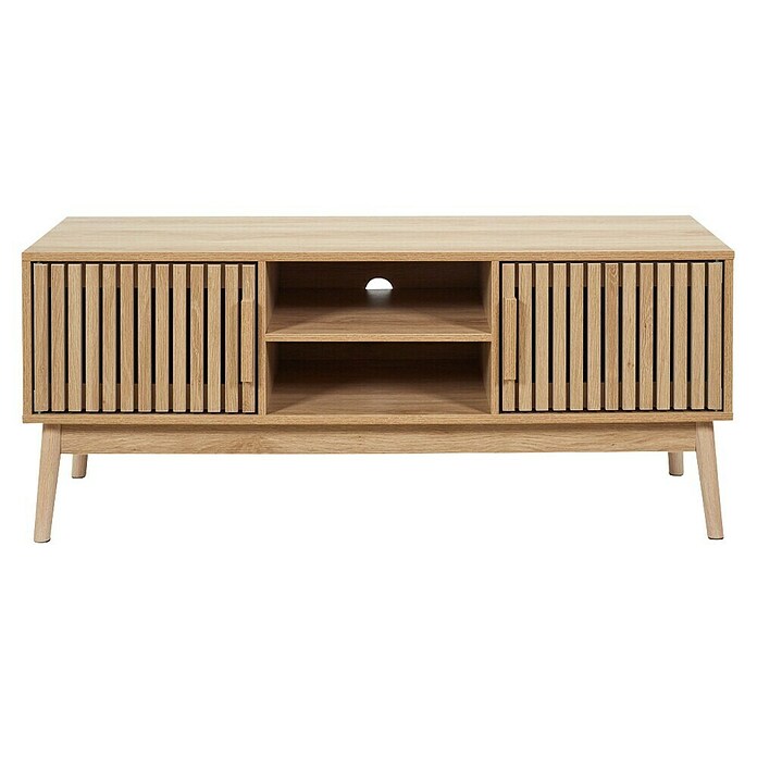 Home Deco Factory Klaus Conjunto mueble de salón (3 pzs., Marrón, Diseño acanalado) | BAUHAUS