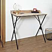 Home Deco Factory Loka Mesa de escritorio (L x An x Al: 48 x 80 x 80 cm, Marrón/Negro, MDF/Metal) | BAUHAUS