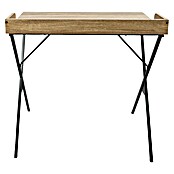 Home Deco Factory Loka Mesa de escritorio (L x An x Al: 48 x 80 x 80 cm, Marrón/Negro, MDF/Metal) | BAUHAUS