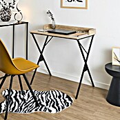 Home Deco Factory Loka Mesa de escritorio (L x An x Al: 48 x 80 x 80 cm, Marrón/Negro, MDF/Metal) | BAUHAUS