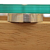 Home Deco Factory Mesa auxiliar (L x An x Al: 32 x 100 x 87 cm, Vidrio templado/Madera de hevea) | BAUHAUS