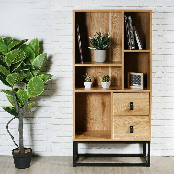 Home Deco Factory Abbot Conjunto mueble de salón (3 pzs., Marrón/Negro) | BAUHAUS