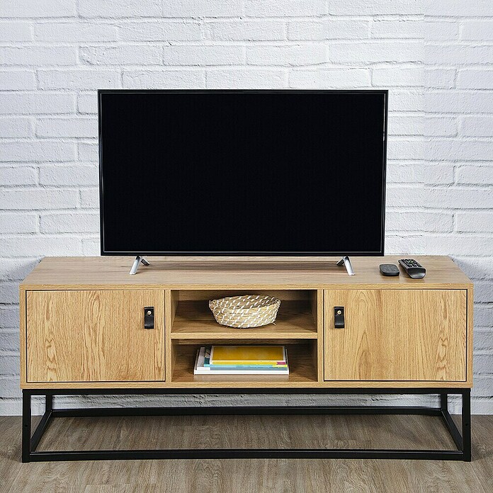 Home Deco Factory Abbot Conjunto mueble de salón (3 pzs., Marrón/Negro) | BAUHAUS