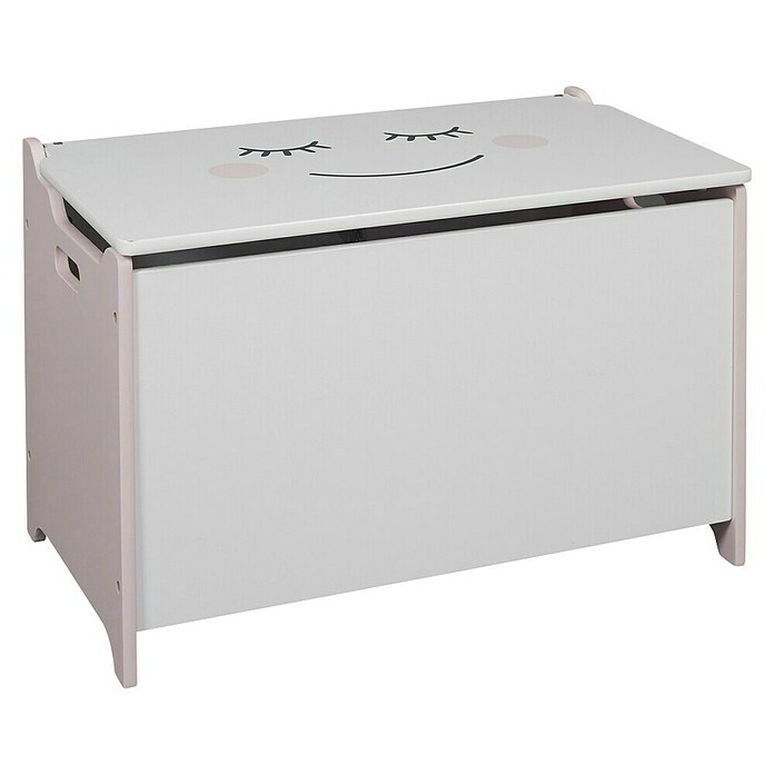 Home Deco Kids Baúl de almacenaje Luna (36,5 x 60,3 x 38 cm, MDF, Gris/Rosa) | BAUHAUS