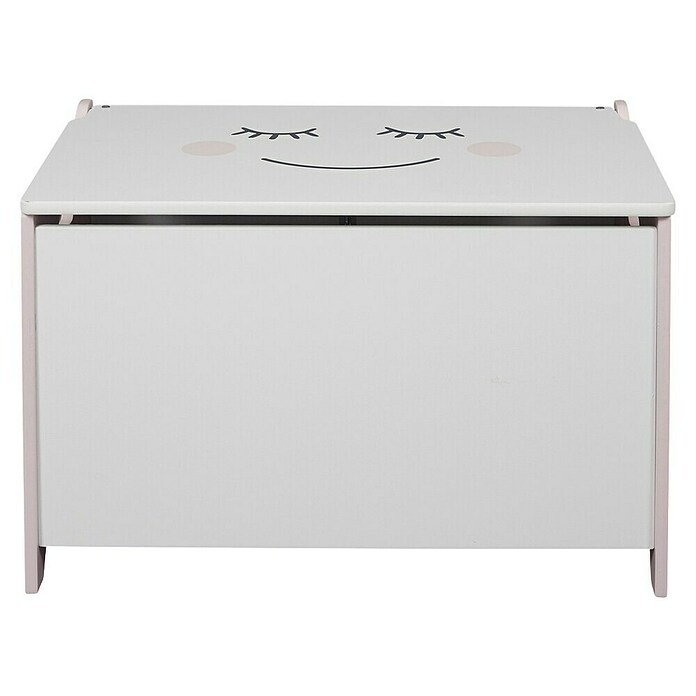 Home Deco Kids Baúl de almacenaje Luna (36,5 x 60,3 x 38 cm, MDF, Gris/Rosa) | BAUHAUS