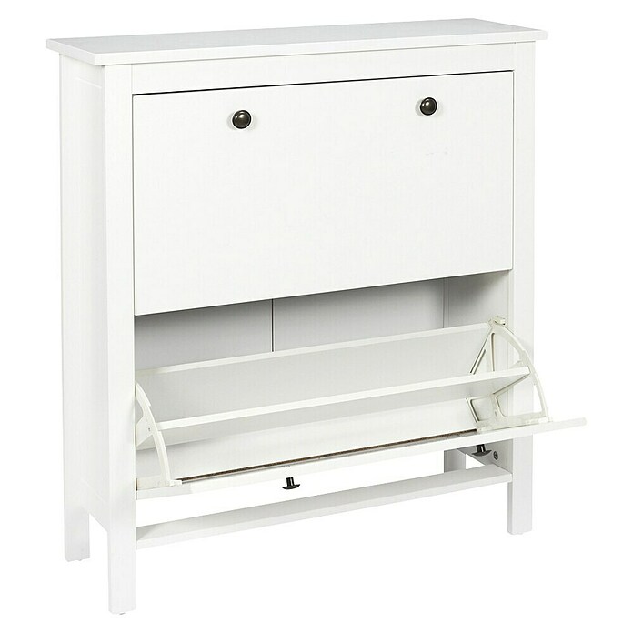Home Deco Factory Zapatero (L x An x Al: 24,5 x 78 x 92 cm, Blanco, Número de compartimentos: 2 ud.) | BAUHAUS