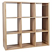 Home Deco Factory Klaus Estantería de madera (L x An x Al: 32 x 102 x 99 cm, Marrón, Diseño acanalado) | BAUHAUS
