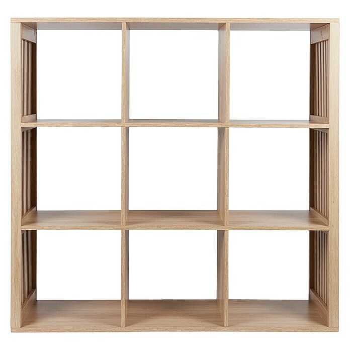 Home Deco Factory Klaus Estantería de madera (L x An x Al: 32 x 102 x 99 cm, Marrón, Diseño acanalado) | BAUHAUS