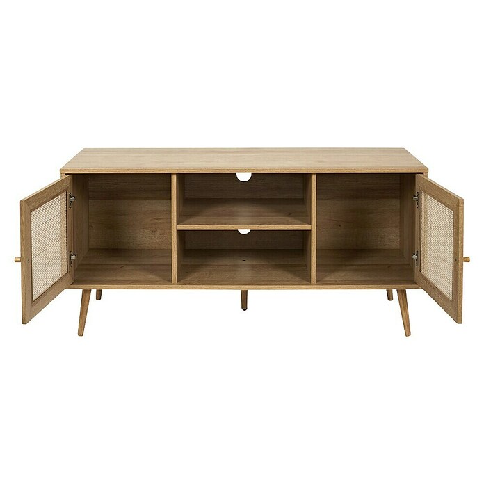 Home Deco Factory Bali Conjunto mueble de salón (3 pzs., Marrón, Con ratán trenzado) | BAUHAUS