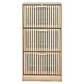 Home Deco Factory Klaus Zapatero (L x An x Al: 24 x 60 x 113 cm, Marrón, Número de compartimentos: 3 ud., Diseño acanalado) | BAUHAUS