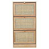 Home Deco Factory Bali Zapatero (L x An x Al: 24 x 60 x 113 cm, Marrón, Número de compartimentos: 3 ud., Con ratán trenzado) | BAUHAUS