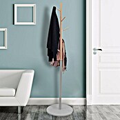 Home Deco Factory Perchero de pie Miko (Ø x Al: 40 x 173 cm, Número de ganchos: 5 ud., Gris/Madera) | BAUHAUS