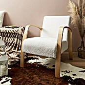 Home Deco Factory Sillón Hella (L x An x Al: 61 x 80 x 75 cm, Blanco, Textil rizado) | BAUHAUS