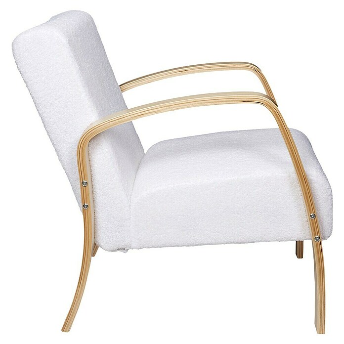 Home Deco Factory Sillón Hella (L x An x Al: 61 x 80 x 75 cm, Blanco, Textil rizado) | BAUHAUS