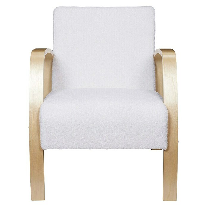Home Deco Factory Sillón Hella (L x An x Al: 61 x 80 x 75 cm, Blanco, Textil rizado) | BAUHAUS