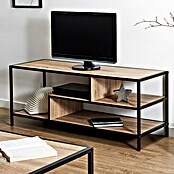 Home Deco Factory Edison Mueble para TV (L x An x Al: 40 x 110 x 45 cm, Negro/Marrón) | BAUHAUS