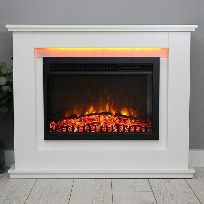 Focalpoint Chimenea eléctrica Medford (2.000 W, Blanco, 27,5 x 98 x 81 cm) | BAUHAUS