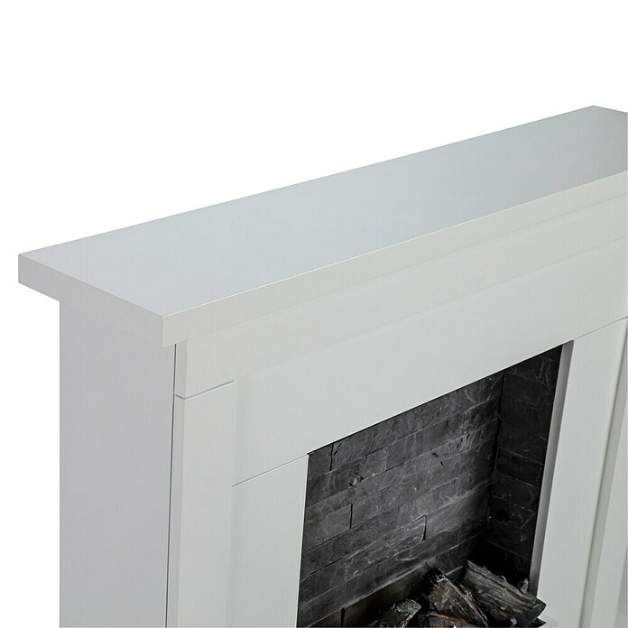 Focalpoint Chimenea eléctrica Atherstone Slate (2.000 W, Blanco, 24 x 100 x 80 cm) | BAUHAUS