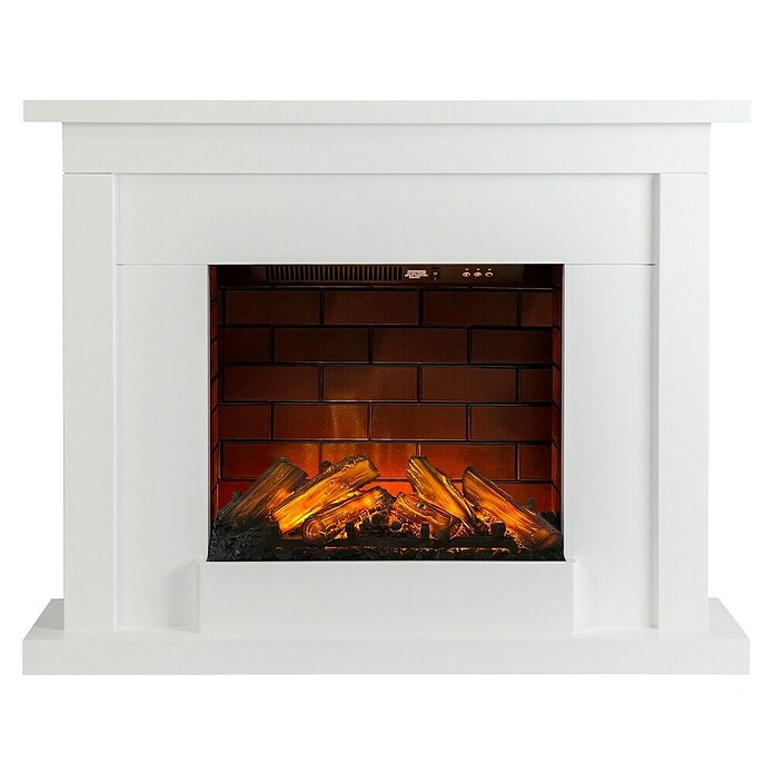 Focalpoint Chimenea eléctrica Atherstone Brick (2.000 W, Blanco, 24 x 100 x 80 cm) | BAUHAUS