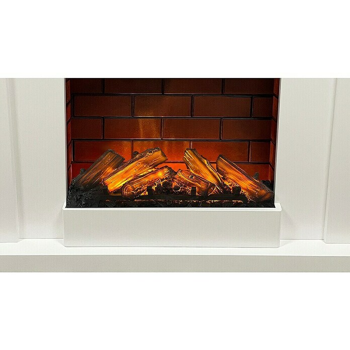 Focalpoint Chimenea eléctrica Atherstone Brick (2.000 W, Blanco, 24 x 100 x 80 cm) | BAUHAUS