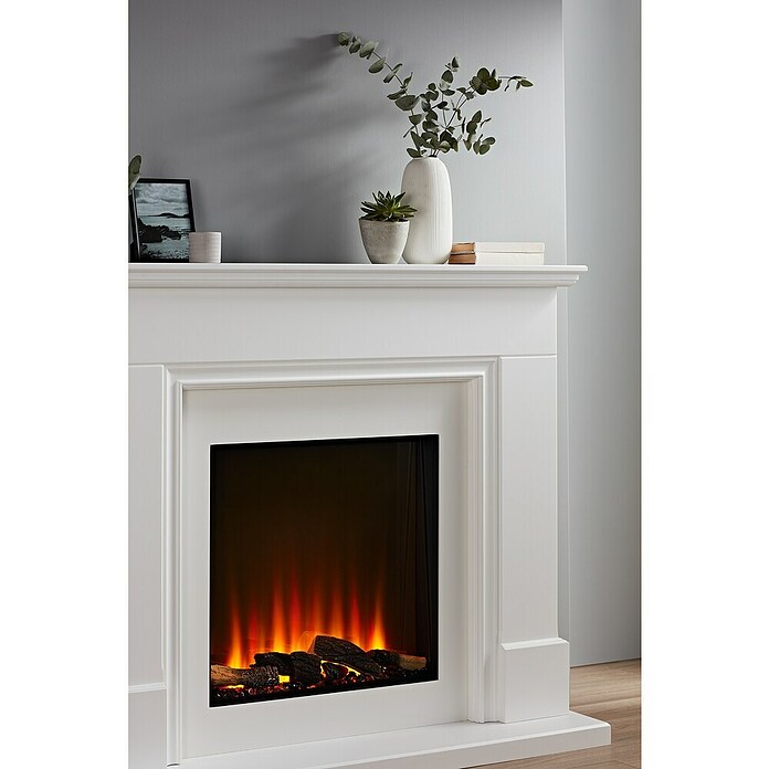 Focalpoint Chimenea eléctrica Kendal (2.000 W, Blanco, 38 x 125 x 99 cm) | BAUHAUS