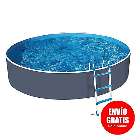 myPool Piscina de acero New Splash (Gris/Blanco)