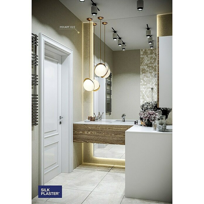 Silk Plaster Revestimiento decorativo Piedra Líquida MIXART (Blanco 022, 2,5 kg) | BAUHAUS