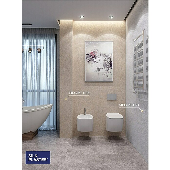 Silk Plaster Revestimiento decorativo Piedra Líquida MIXART (Blanco 021, 2,5 kg) | BAUHAUS