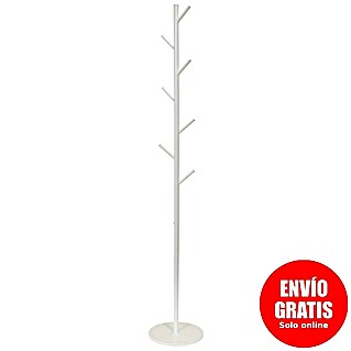 Home Deco Factory Loka Perchero de pie (Ø x Al: 27 x 173 cm, Número de ganchos: 6 ud., Blanco)