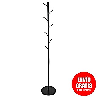 Home Deco Factory Loka Perchero de pie (Ø x Al: 27 x 173 cm, Número de ganchos: 6 ud., Negro)