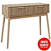 Home Deco Factory Klaus Mesa auxiliar (L x An x Al: 35 x 100 x 80 cm, Marrón, Diseño acanalado) | BAUHAUS