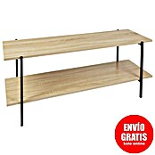 Home Deco Factory Loka Mueble para TV (L x An x Al: 35 x 115 x 45 cm, Negro/Marrón, Metal/MDF) | BAUHAUS
