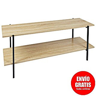 Home Deco Factory Loka Mueble para TV (L x An x Al: 35 x 115 x 45 cm, Negro/Marrón, Metal/MDF)