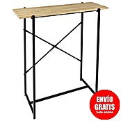 Home Deco Factory Loka Mesa auxiliar (L x An x Al: 30 x 80 x 82 cm, Negro/Marrón, Metal/MDF) | BAUHAUS