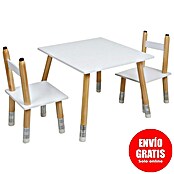 Home Deco Kids Mesa infantil con sillas Lápiz (MDF, Blanco, 3 pzs., Específico para: Niños de 3 a 5 años) | BAUHAUS