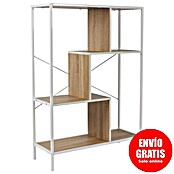 Home Deco Factory Edison Estantería metálica (L x An x Al: 30 x 80 x 113 cm, Metal/Madera, Blanco/Marrón) | BAUHAUS