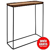 Home Deco Factory Mesa auxiliar Acacia (L x An: 30 x 80 cm, Marrón/Negro) | BAUHAUS
