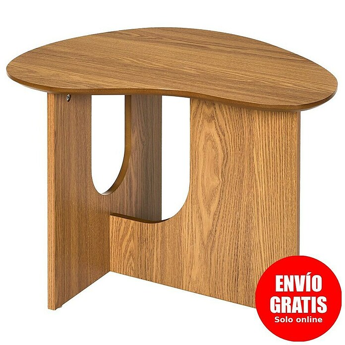 Home Deco Factory Calypso Mesa auxiliar (L x An x Al: 48 x 60 x 42 cm, MDF, Relieves curvos) | BAUHAUS