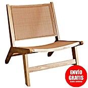 Home Deco Factory Bali Silla (Madera de Hevea, Marrón, Con ratán trenzado) | BAUHAUS