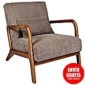 Home Deco Factory Sillón Scott (L x An x Al: 83,5 x 64,5 x 75 cm, Taupe, Textil canalé) | BAUHAUS