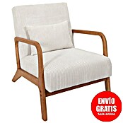 Home Deco Factory Sillón Scott (L x An x Al: 83,5 x 64,5 x 75 cm, Beige, Textil canalé) | BAUHAUS