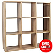 Home Deco Factory Klaus Estantería de madera (L x An x Al: 32 x 102 x 99 cm, Marrón, Diseño acanalado) | BAUHAUS