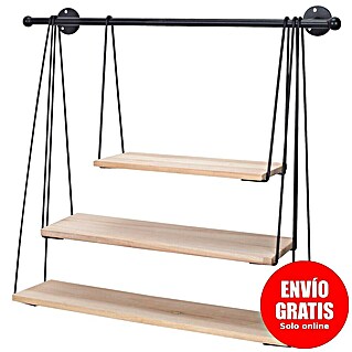 Home Deco Factory Estante de pared Columpio (L x An x Al: 20 x 65 x 62 cm, Número de baldas: 3 ud.)