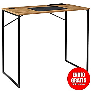 Home Deco Factory Mesa de escritorio Link (L x An x Al: 50 x 90 x 76 cm, Marrón/Negro)