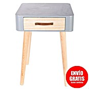Home Deco Factory Mesita de noche (L x An x Al: 35 x 35 x 48 cm, Gris/Madera, Número de cajones: 1 ud.) | BAUHAUS