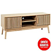 Home Deco Factory Klaus Mueble para TV (L x An x Al: 40 x 117 x 48 cm, Marrón, Diseño acanalado) | BAUHAUS