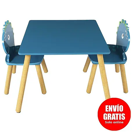 Home Deco Kids  Mesa infantil con sillas Dino