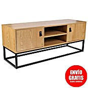 Home Deco Factory Abbot Mueble para TV (L x An x Al: 39 x 117 x 48 cm, Marrón/Negro) | BAUHAUS